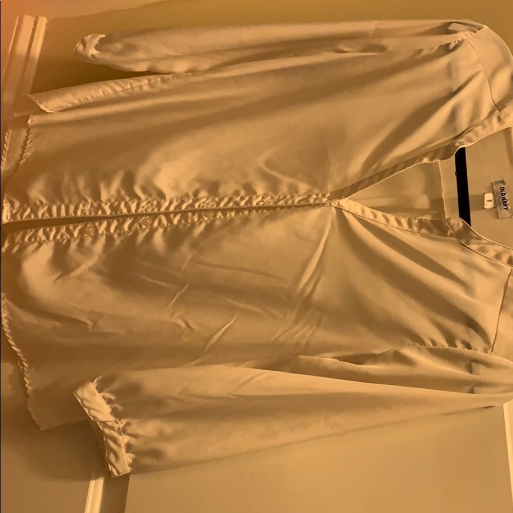 White satin shirt